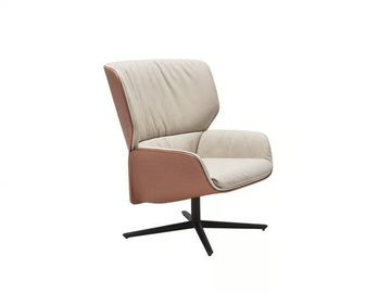 NUEZ LOUNGE BIO BU2742 - Swivel armchair with 4-spoke base high-back by Andreu World - view 3